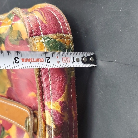 Patricia Nash Floral Squares Leather Venezia Pouch Crossbody - Picture 9 of 15